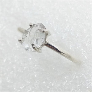 HERKIMER DIAMANT  Ring Gr. 20 925 Sterling Silber