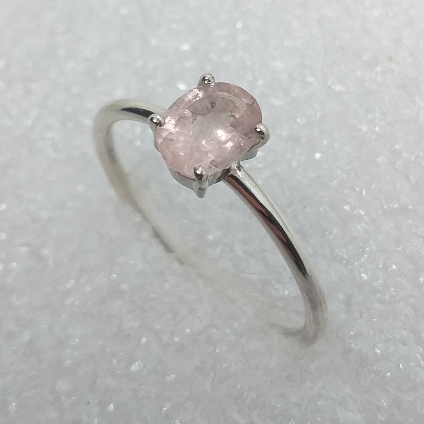 MORGANIT Ring Gr. 19  925 Sterling Silber rosa Beryll