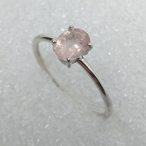 MORGANIT Ring Gr. 19  925 Sterling Silber rosa Beryll