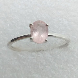 MORGANIT Ring Gr. 19  925 Sterling Silber rosa Beryll