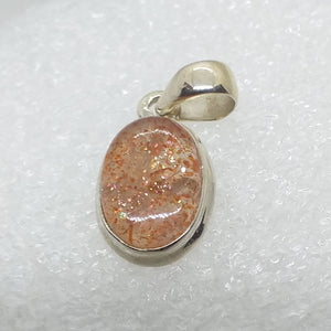 SONNENSTEIN Anhänger 925 Sterling Silber Oligoklas