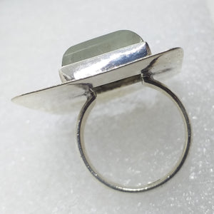 PREHNIT Ring RIESIG Gr. 18 925 Sterling Silber