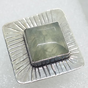 PREHNIT Ring RIESIG Gr. 18 925 Sterling Silber