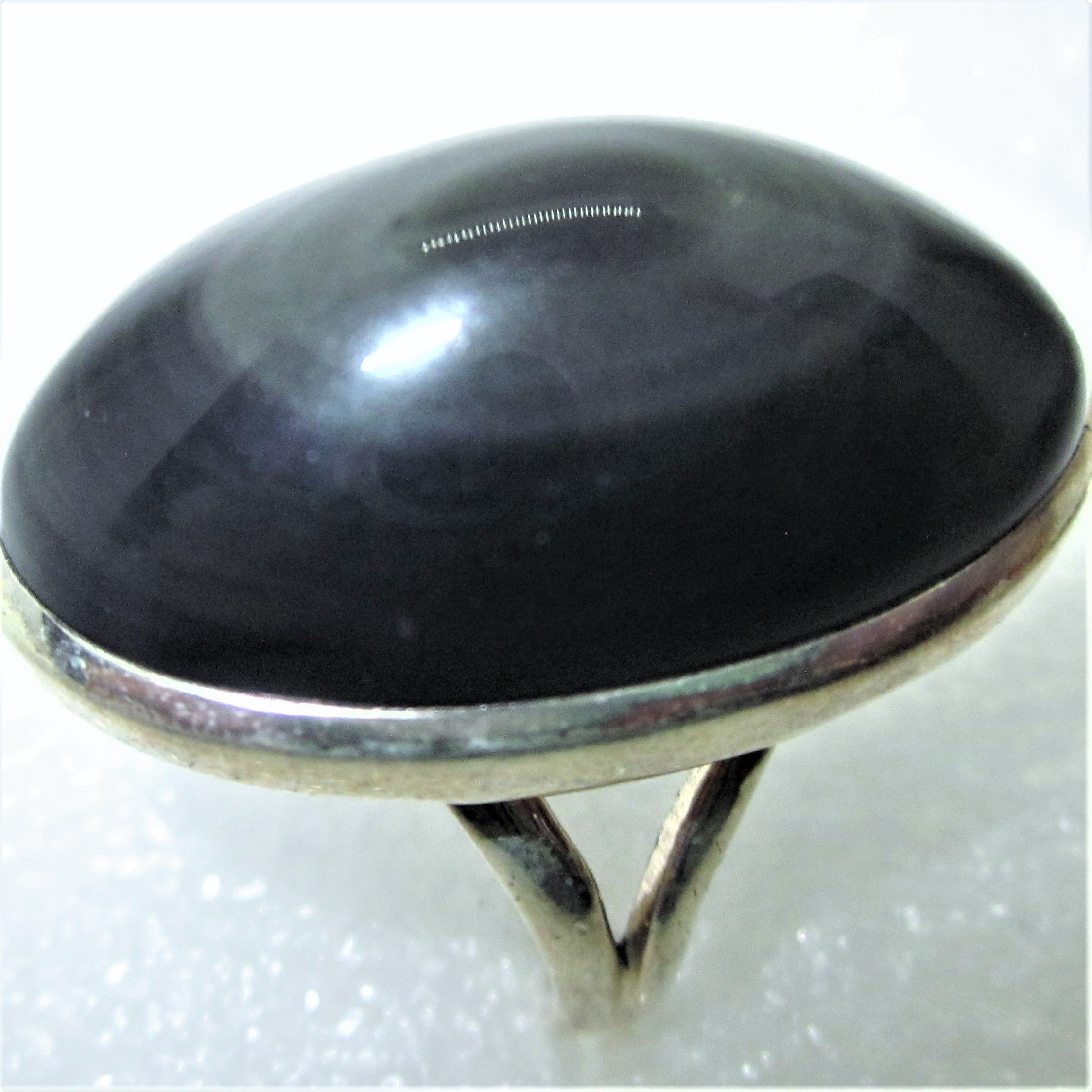 REGENBOGEN OBSIDIAN Ring RIESIG Gr. 20  925 Silber