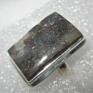 SCHWARZER HONDURAS MATRIX OPAL Ring Gr. 17 925 Silber