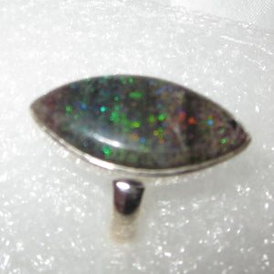 SCHWARZER HONDURAS MATRIX OPAL Ring Gr. 17 925 Silber