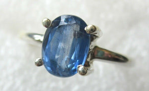 KYANIT blau facettiert Ring Gr. 17 925 Sterling Silber